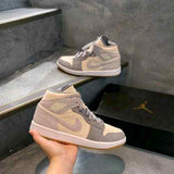 Air Jordan 1 Mid Coconut Milk Particle Grey