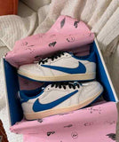 Nikee Air Jordan Retro 1 X Travis Scott Fragment Heat Of White