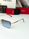 Prada Gold Blue Frameless