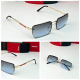 Prada Gold Blue Frameless