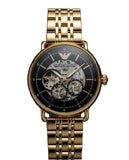 Emporio Armani Meccanico Automatic Skeleton Gold Black