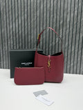 Yes Saint Lauren Le 5 A 7 Hobo Shoulder Bag Maroon