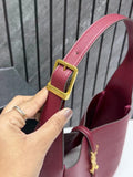 Yes Saint Lauren Le 5 A 7 Hobo Shoulder Bag Maroon