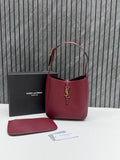 Yes Saint Lauren Le 5 A 7 Hobo Shoulder Bag Maroon