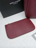 Yes Saint Lauren Le 5 A 7 Hobo Shoulder Bag Maroon