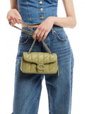 Coach Quilted Tabby Shoulder Bag Green