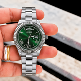 Guess Day Date Silver Green