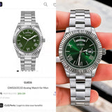 Guess Day Date Silver Green