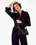 Katee Spade Spade Flower Quilted Fabric Convertible Crossbody Black