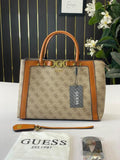 Guess Dagan Medium Size Handbag Khaki Flower