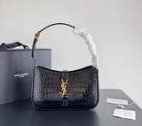 YSL Hobo Embossed Black