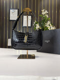 YSL Hobo Embossed Black
