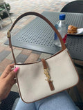 YSL Hobo Canvas Brown