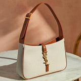 YSL Hobo Canvas Brown