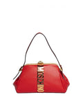 Love Moschino Red Golden Logo Hand Bag
