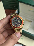 Rolex Oyster Perpetual Cosmograph Gold Black Red Diamond
