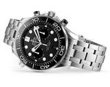 Omega Seamaster Diver 300M Co-Axial Master Chronometer Chronograph Silver Black