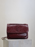 Ysl Niki 1825 Small Shoulder Bag Maroon