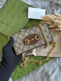 Gucci 74 Horsebit 1955 Chain Wallet Crossbody