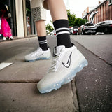 Nike Air Vapormax Flyknit White Black Metallic Silver